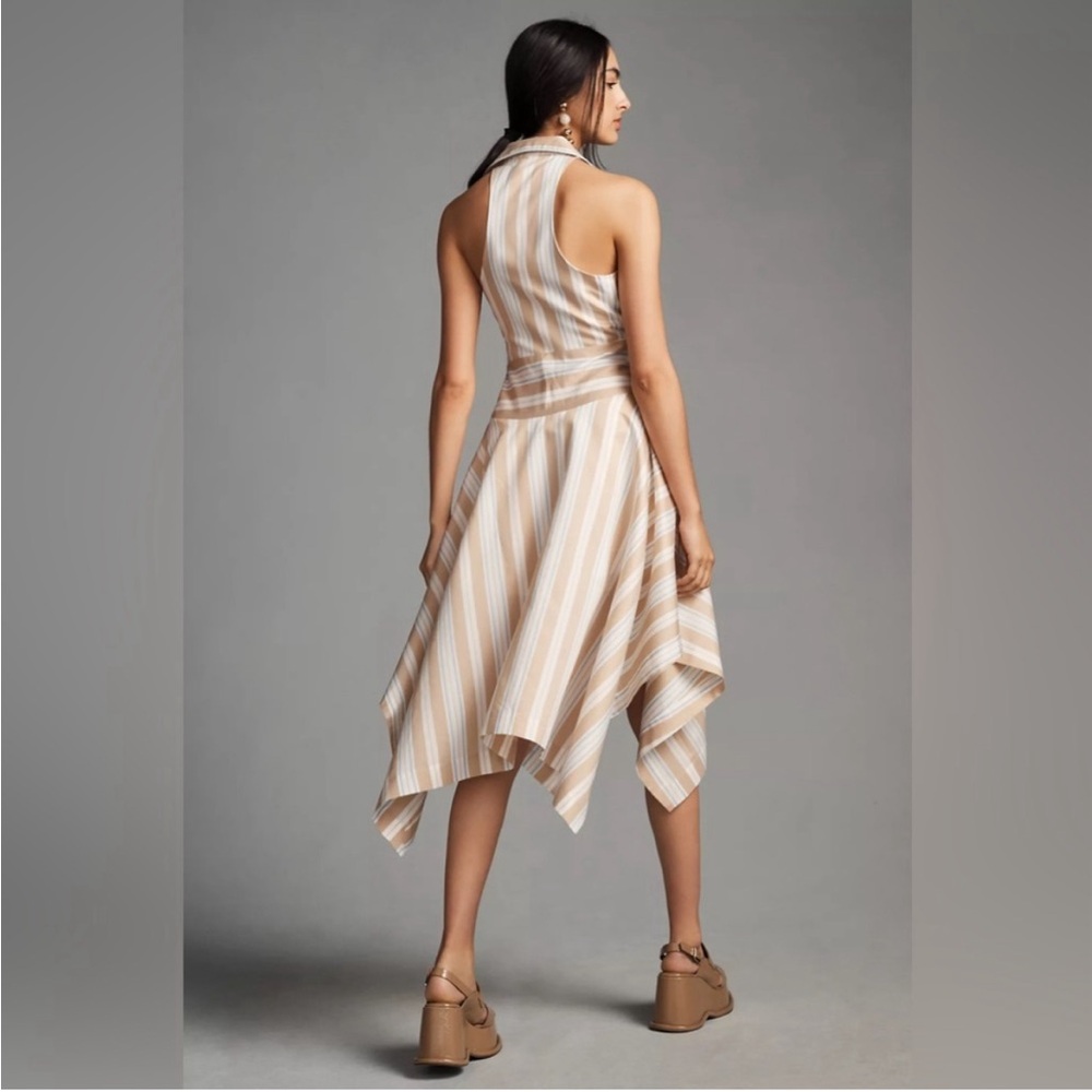 Anthropologie Maeve Asymmetrical Wrap Shirt Dress - Picture 7 of 11
